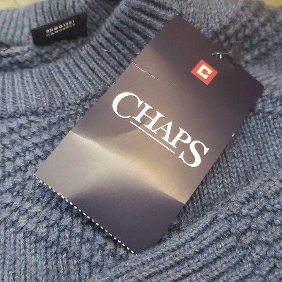 SALE! Chaps men's Crewneck Cotton Oversized Sweater L new - Picture 5 of 5